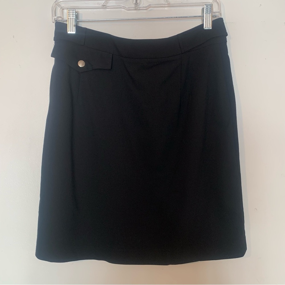 Banana Republic Stretch Mini Skirt Back Zipper Closure Button Tab Waist Size 12